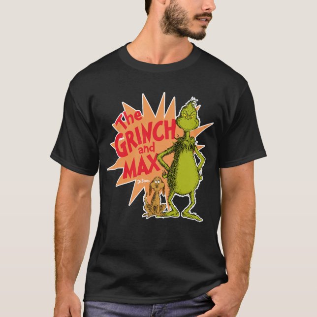 Camiseta Grinch | Grinch & Max Estallido de estrellas (Anverso)