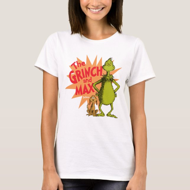 Camiseta Grinch | Grinch & Max Estallido de estrellas (Anverso)