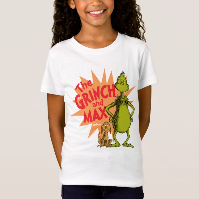 Camiseta Grinch | Grinch & Max Estallido de estrellas (Anverso)
