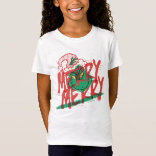 Camiseta Grinch Grunge Gráfico Alegre Alegre