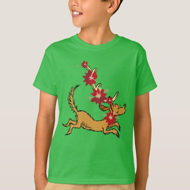 Camiseta Grinch | Max Flor de Nochebuena de Navidad (Anverso)