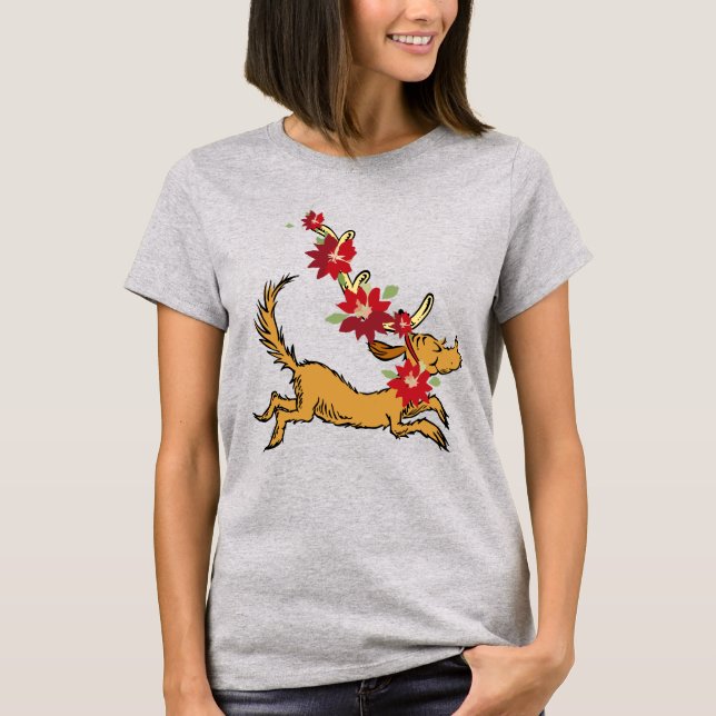 Camiseta Grinch | Max Poinsettia de Navidad (Anverso)
