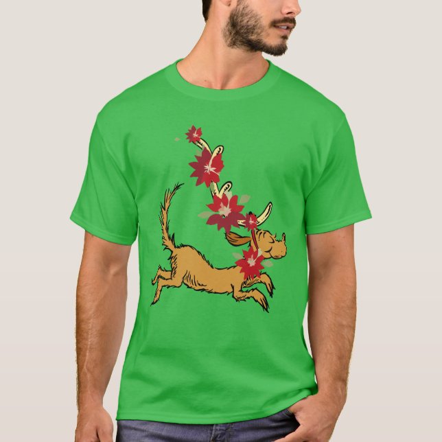 Camiseta Grinch | Max Poinsettia de Navidad (Anverso)