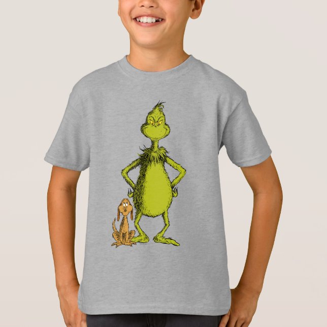 Camiseta Grinch | Max y postura de Grinch (Anverso)
