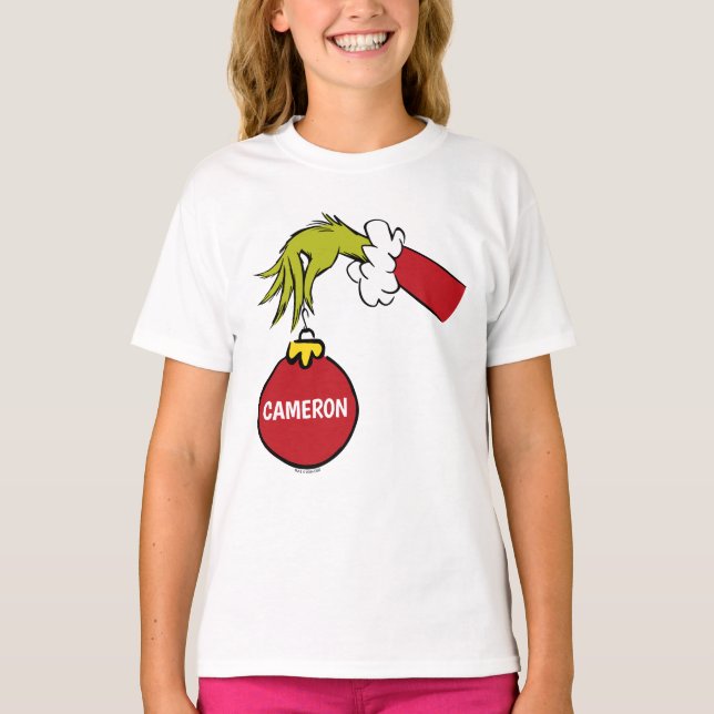 Camiseta Grinch | Nombre personalizado (Anverso)