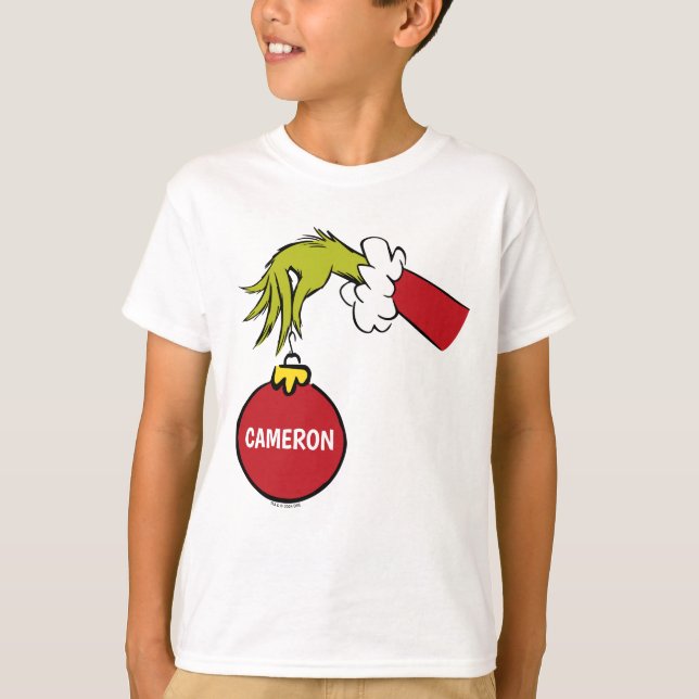 Camiseta Grinch | Nombre personalizado (Anverso)