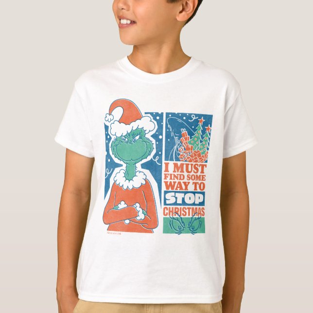 Camiseta Grinch | Parar Navidades de gráfico vintage (Anverso)