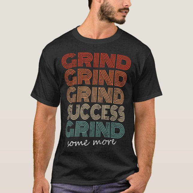 Camiseta Grind Grind Success Retro Motivational Workout Gym (Anverso)