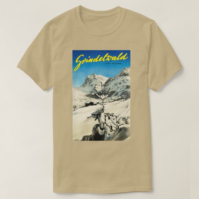 Camiseta GRINDELWALD Alpes suizos de Berna Montañas esquian (Diseño del anverso)