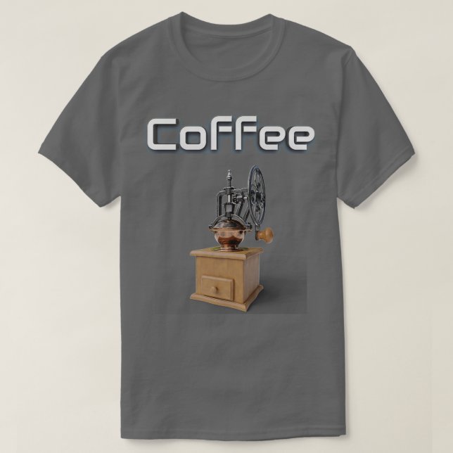 Camiseta Grinder de café antiguo (Diseño del anverso)
