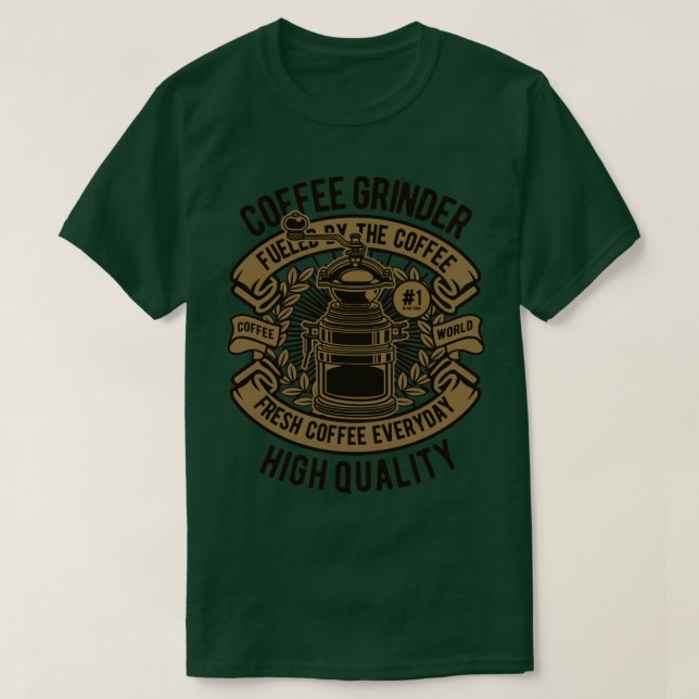 Camiseta Grinder de café de alta calidad (Diseño del anverso)