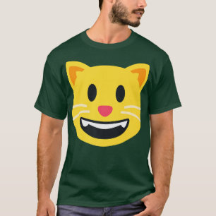 Camiseta Grinning Cat Emoticon feliz sonrisa Face Premium