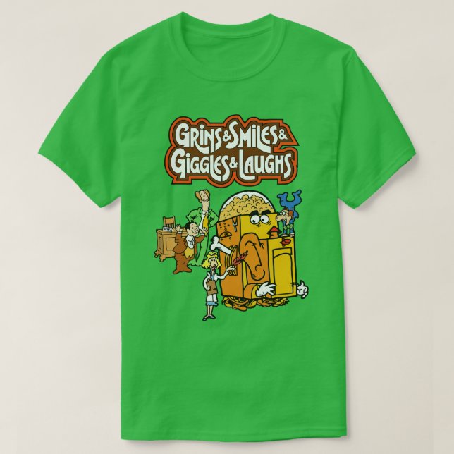 Camiseta Grins Smiles Giggles Laugher Cereal (Diseño del anverso)