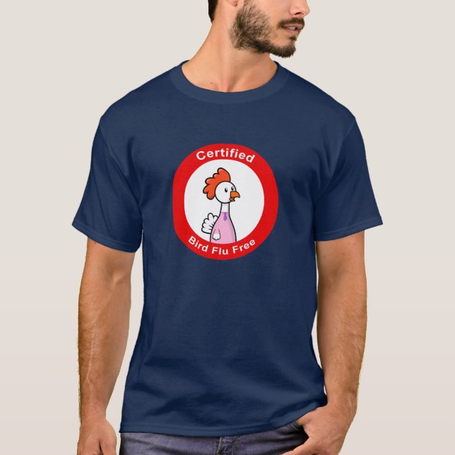 Camiseta Gripe aviar certificada libremente (Anverso)
