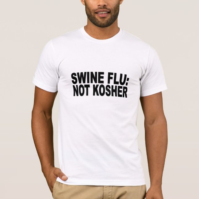 Camiseta Gripe de los cerdos: no kosher (Anverso)