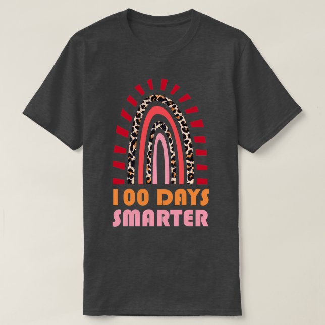 Camiseta Gris 100 días más inteligente (Diseño del anverso)