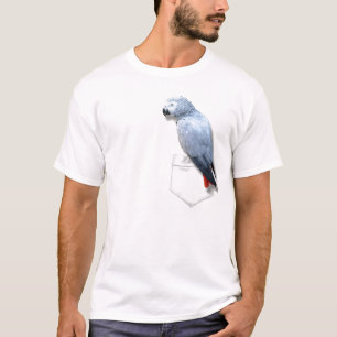 Camiseta Gris africano en su bolsillo