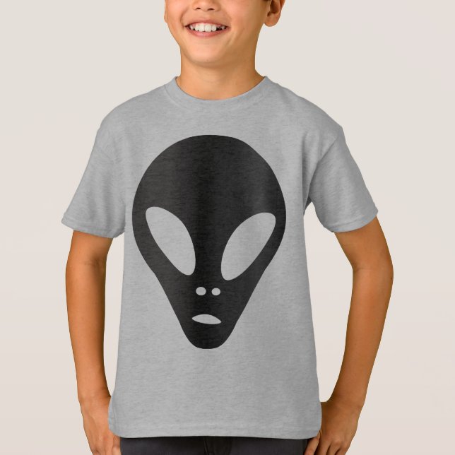 Camiseta Gris Alien Face - Los grises (Anverso)