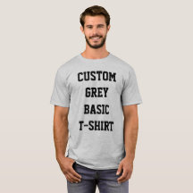Camiseta gris básica personalizada para hombre