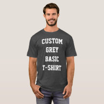 Camiseta gris básica personalizada para hombre