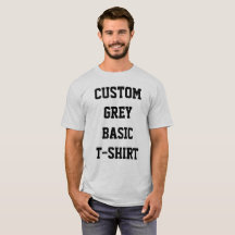 Camiseta gris básica personalizada para hombres