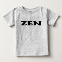 Camiseta gris-bebé negra Zen