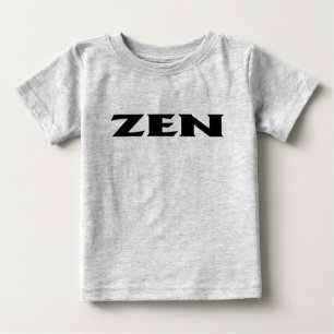 Camiseta gris-bebé negra Zen
