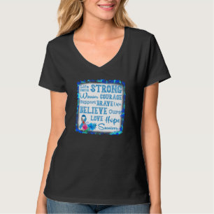 Camiseta Gris Blue Blogs Drop Ribbon T1d Tipo 1 Diabetes Aw