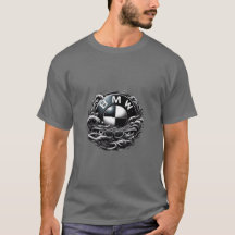 Camiseta Gris BMW para hombres - Auto agresivo de 