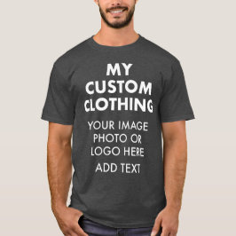 Camiseta gris carbón personalizada para hombre