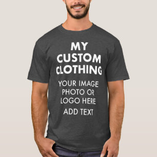 Camiseta gris carbón personalizada para hombre