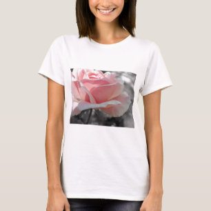 Camiseta Gris color de rosa rosado