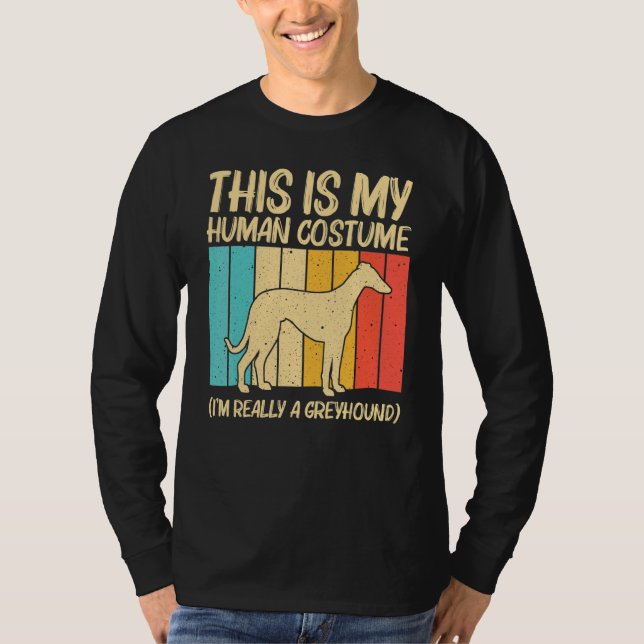 Camiseta Gris Cool Greyhound Para Hombres Mujeres Perro De  (Anverso)