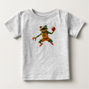 Camiseta gris de bebé Rana de Baloncesto
