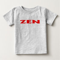 Camiseta gris de bebé rojo Zen