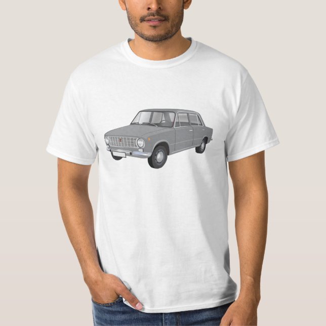 Camiseta Gris de FIAT 124 Berlina (Anverso)