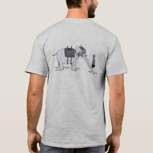 Camiseta gris de hombre con elefante actualizado e