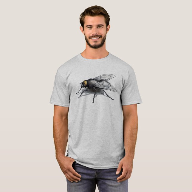 Camiseta gris de hombre Fly Buddy (Anverso completo)