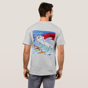 Camiseta gris de hombre Surf Magnet parte trasera