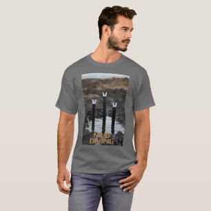 Camiseta gris de hombres de buceo de lodo