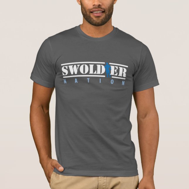 Camiseta gris de la nación de Swoldier (Anverso)