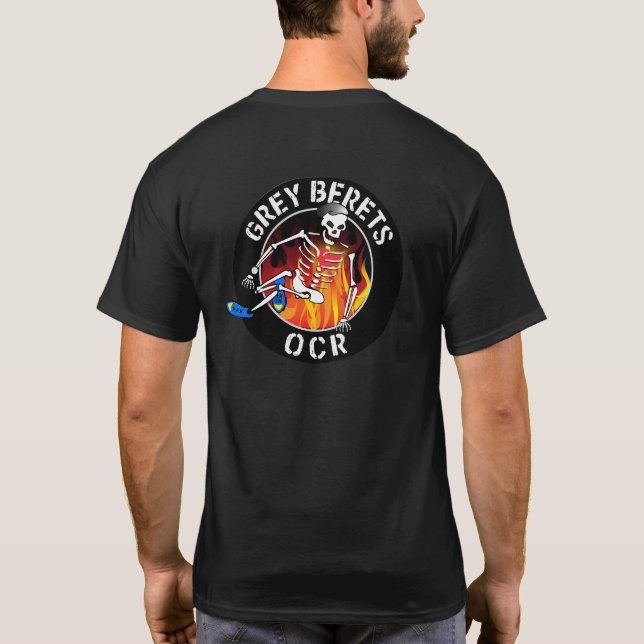 Camiseta gris de la oscuridad de los amigos de la (Reverso)