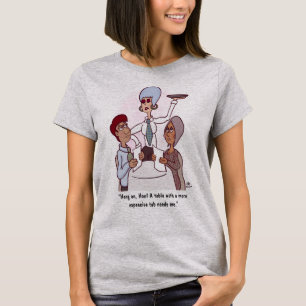 Camiseta gris de las mujeres de solapa