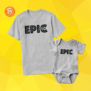 Camiseta Gris de los hombres del Día del Padre Epic Daddy