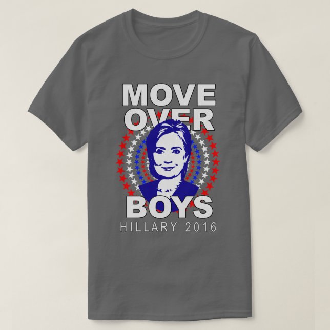 Camiseta gris de los muchachos de Hillary Clinton (Diseño del anverso)