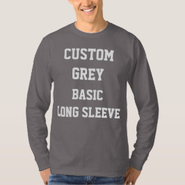 Camiseta gris de manga larga personalizada para ho