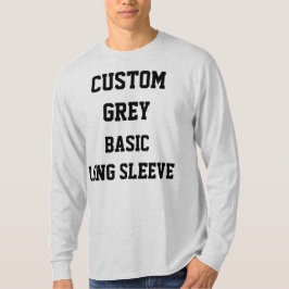 Camiseta gris de manga larga personalizada para ho