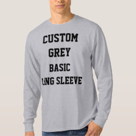 Camiseta gris de manga larga personalizada para ho