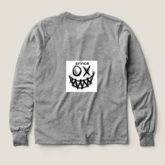camiseta gris de mangas largas con diseño