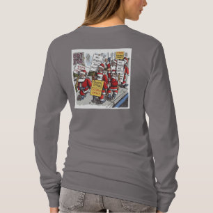 Camiseta gris de mujer de manga larga de Santa Str